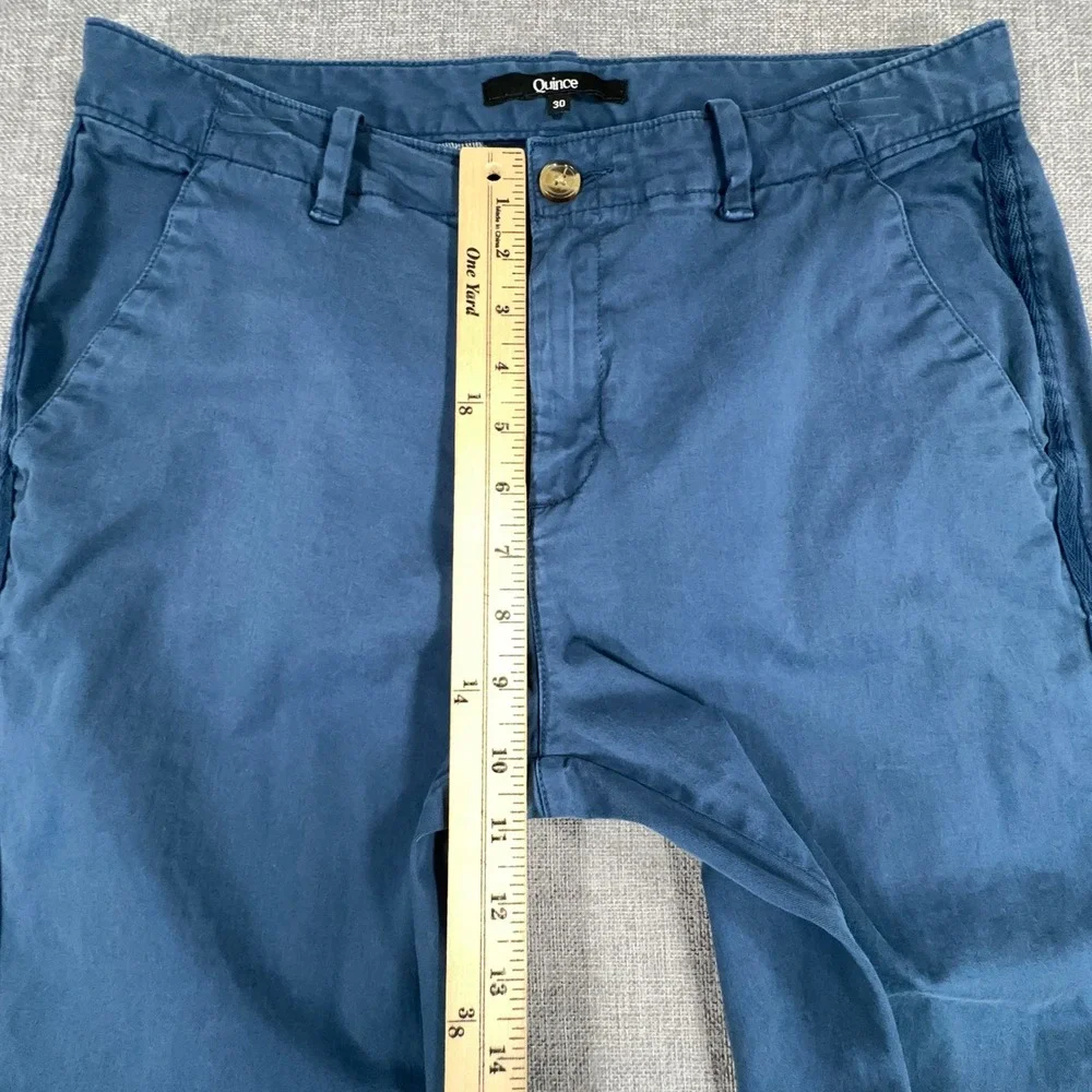 Quince Chino Pants Mens 30x27 Blue Cotton Stretch Straight Leg Office Preppy